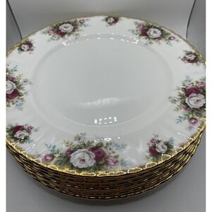 ROYAL ALBERT OLD COUNTRY ROSES BONE CHINA DINNER PLATE 10 1/2 Qty 8